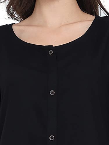 Image of Women's Rayon Solid Long-Length Kurti