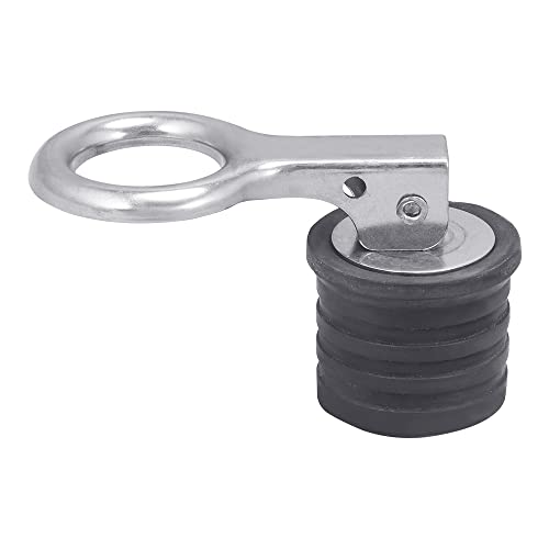 White Water 54192S Marine 304 Stainless Steel Snap-Handle Drain Plug, 1-1/4”, Locks in Place for Boat, Yacht, Plumbing