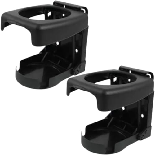 Kit de 2 Suportes Dobráveis para Copo, Lata ou Garrafa para Carro, Barco ou Ônibus, Preto