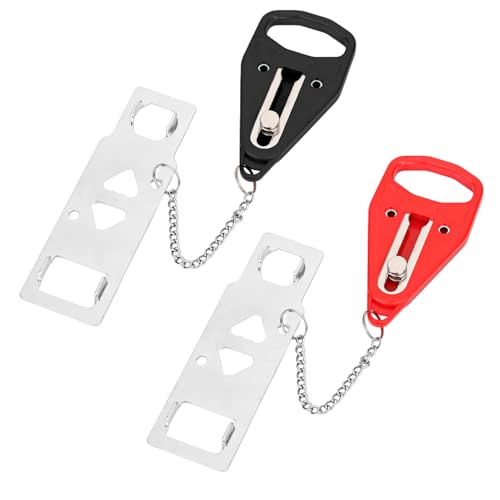 2pcs Bloque Porte Hotel, Serrure Portable De Voyage En Acier
