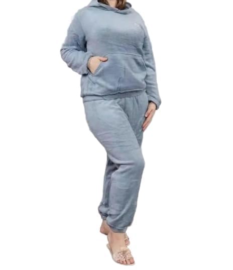 shaperx Women's Fleece Winter Co-Ord Set Full Sleeve Top with Bottom-picture-32