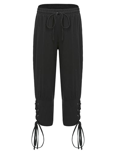 Choomomo Medieval Renaissance Pants for Boys Kids Ankle Banded Pirate Pants Halloween Viking Trousers