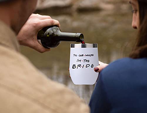 Bridal Gifts For Bride To Be - 12Oz Wine Tumbler And Straw, Engagement Gifts Wedding Gifts For Bride - Bridal Shower Gift, Bachelorette Gifts For Bride For Hot, Cold Coffee, Tea, Wine, Cocktails #TOP7