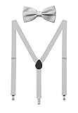 Los tirantes tienen alta elástica. Largo: 110 cm, ancho: 2,5 cm. Adecuado para personas de hasta 155 a 180 cm de altura. La pajarita: 12.5*7cm, circunferencia del cuello: 36-56 cm.