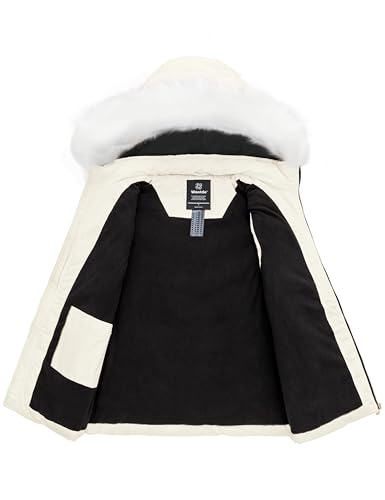 wantdo Women's Down Vest with Hood Windproof Insulated Puffer Vest (White, Medium) - Thumbnail 3