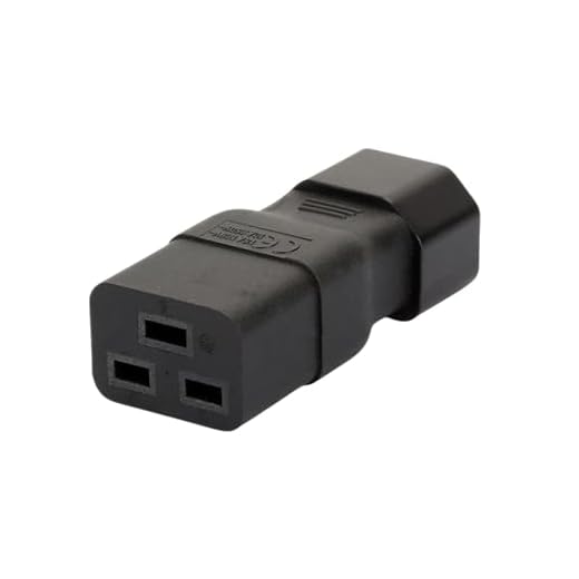 JSADZKJ IEC320 C14 zu C19 Power Port Adapter 10A 250V C14 Männlich zu C19 Weiblich Server Power Connector 3Pin C14 zu C19 AC Interface Extender, für PDU UPS Computer Monitor Appliance