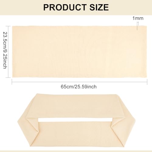 BENECREAT Knitted Rib Fabric, 65x23cm Cotton Stretch Ribbing for Waistband Neckband Cuffs Jacket Extension Sewing, Bisque - Image 2