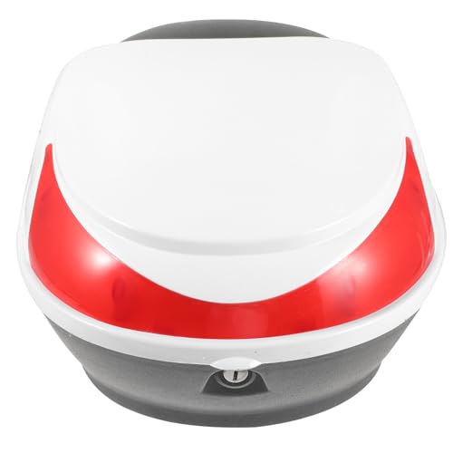 Casque et accessoires en sécurité dans cette boîte de siège arrière de moto