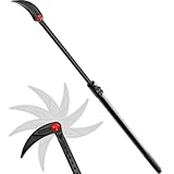 Lingvee 29-48 Inch Adjustable Pry Bar Indexing Extendable Pry Bar 180 Degree Rotating Head Can Easily Access Confined Spaces, Carbon Steel Crowbar for Completing Various Tasks or Jobs