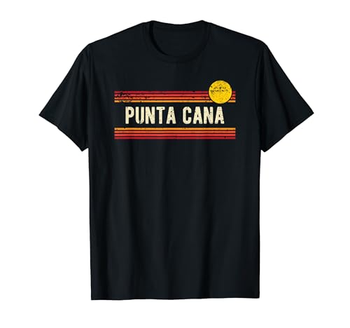 Punta Cana Retro Vintage Estilo Desgastado Sunset Design Camiseta