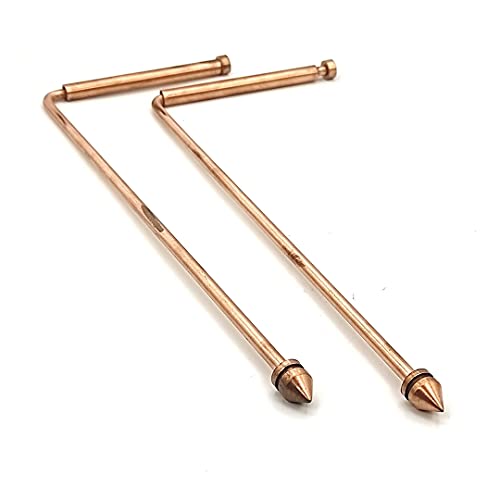 Image of Plus Value Copper Dowsing Rods Pair for Vastu, Reiki, Dowser Master, Divining L Rods Ghost Hunting, Divining Water, Gold, Buried Items, Aura Energy Checker, Yes /No Questions