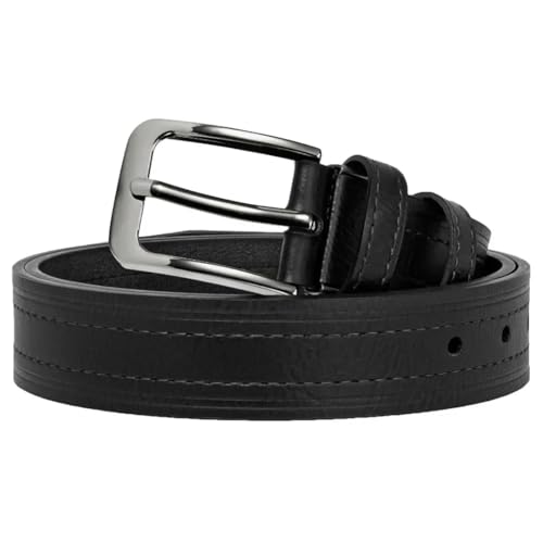 Men's Classic Metal Pin-Buckle Belt, Pu Leather Business Casual Belt Drbrrf01 105CM3