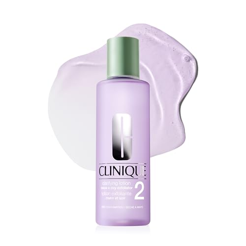 Clinique 3-Step Clarifying Lotion Face Exfoliator 2 | Toner With Witch Hazel | For Dry Combination Skin Types, 13.5 Fl Oz