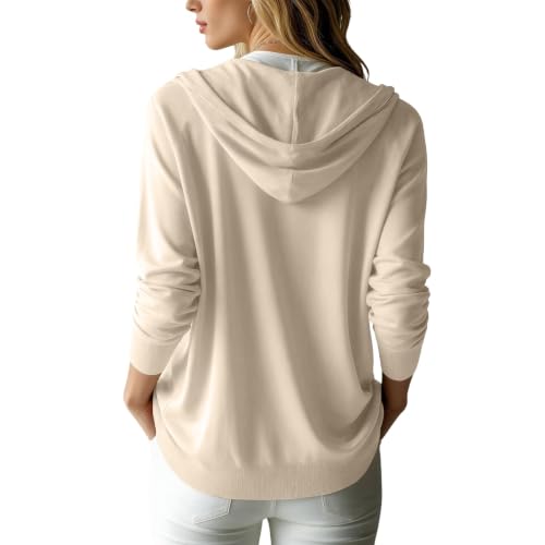 Sudadera ligera para mujer con botones frontales estilo elegante casual 6