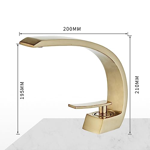 Mitigeur de lavabo en cuivre noir eau chaude et froide pour salle de bain moderne