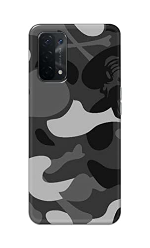 Image of Printed Hard Back Cover Case for Oppo A54 5G | Oppo A74 5G | Oppo A93 5G | Oppo A93s 5G Back Cover (Army Pattern) -203