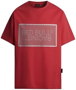Red Bull Racing X Pepe Jeans Herren RBR MESH Film Logo Tee T-Shirt, Red (Mars RED),