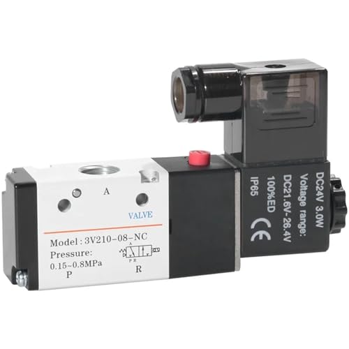 Vanne pneumatique commande électrique 3V210-08 DC 24V normalement fermée - 2