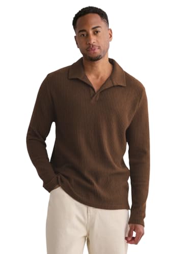 Image of Men Polo Collar Neck Full Sleeve's Tshirt (in, Numeric, 38, Regular, Brown)