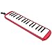 Estink 32 Key Melodica Instrument for Beginners Kids Student Plastic Wind Piano with Cornet Mouthpiece and Durable Bag for Music Education Practice (Red)