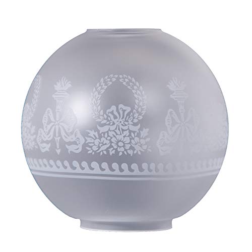 Image of B&P Lamp 9 inch Diameter, Ball Shade With Etched Filigree Design