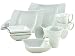 Produktbild CreaTable Weiss, 13935, Serie Wing, 16-teiliges Geschirrset, Kombiservice aus Porzellan, spülmaschinen-und mikrowellengeeignet, Made in Europe, 36 x 35 x 28 cm