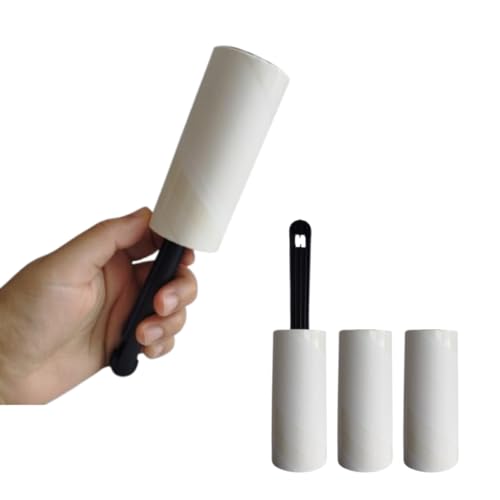 Kit 3 Rolos Tira Pelo c/ 20 Folhas Adesivas Cada, Reutilizável, Extra Pegajoso, para Remoção de Pelo