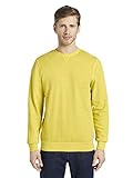 mit Rippblenden an Saumkanten TOM TAILOR Herren Strick & Sweatshirts Schlichtes Sweatshirt Californian Yellow,XXL,11853,3000