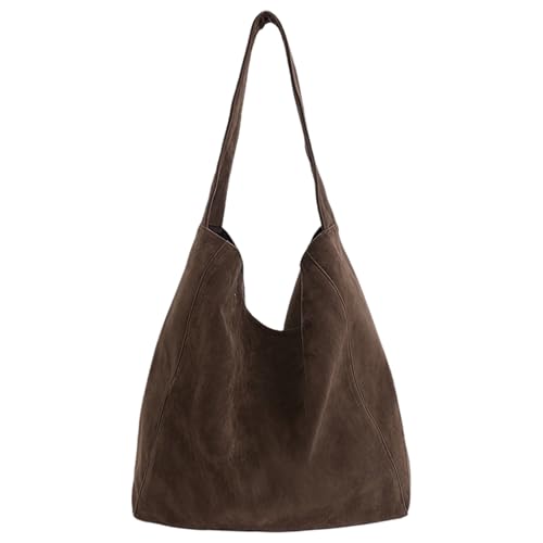 Sac en daim brun slouchy de qualité supérieure pour femmes actives