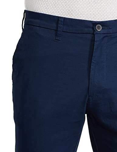 Image of Marks & Spencer Mens Solid Mid Rise Slim Fit Chinos