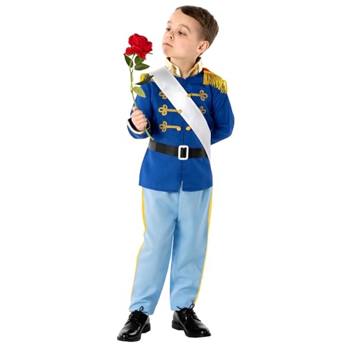 fun shack Prince Costume for Boys, Prince Charming Costume Boys, Book Characters Costumes for Kids, Small