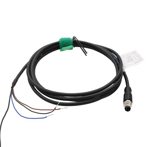 Image of HangTon Actuator Sensor Power Cable M8 3 Pin Male Flying Leads for Industrial Automation I/O Connection Switch Field Device Shielded A-code PVC 10m