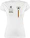 Produktbild Shirt Damen - 2026 Fussball Fanartikel - Deutschland WM Trikot Farben - M - Weiß - Deutschland. Tshirt em Trikots fußball German Funshirts für Frauen Deutschland-Fanartikel em-Trikots fußball.