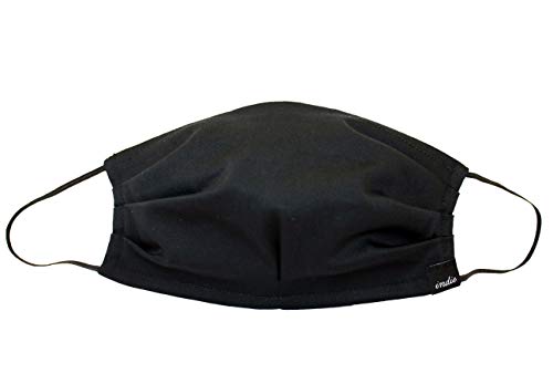 Indie Source Reusable Face Mask, 100% Woven Cotton 2 Layer - Black, 1-Pack