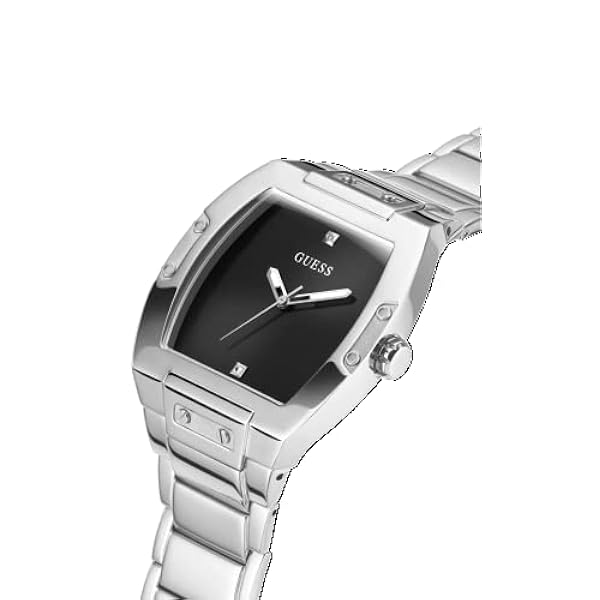 GUESS Herr trend vardaglig Tonneau diamant 43 mm klocka