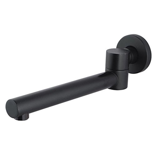TRUSTMI Round 180° Swivel Bath Shower Tap Spout Bathtub Water Outlet | Matte Black