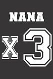  Jersey Style Nana x3 x 3 Granhild Proud Grandmother Granny: Daily Planner Notepad To Do Schedule, Medium 6x9 Inches, 110 Pages, Printed Cover