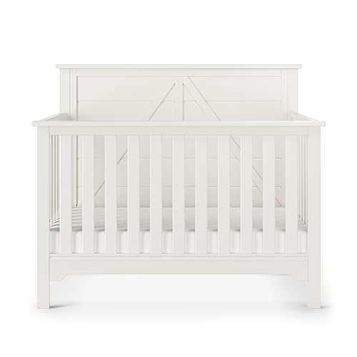 Forever Eclectic Woodland 4-In-1 Convertible Baby Crib, Brushed Cotton #TOP2