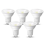 Lepro GU10 LED Bulbs, Cool White 6500K, 800LM Bright GU10 Lightbulbs, 8W (65W Equivalent), 100° Wide Beam Angle, Energy Saving LED Spotlight Bulbs, Non-Dimmable, Pack of 5
