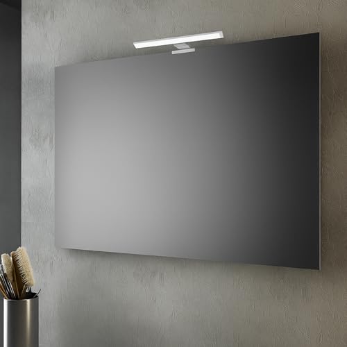 San Marco Specchio A Filo Lucido 100 x 80 Cm con Lampada LED