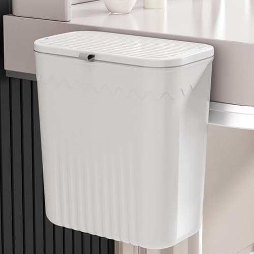 Caneca de basura colgante blanca para cocina miniatura 7