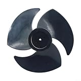 Para aspas de ventilador de turbina de agujero D, accesorios de ventilador de circulación de aire de 3 cuchillas, repuesto de PVC fácil de instalar para un flujo de aire eficiente (negro -17 cm)