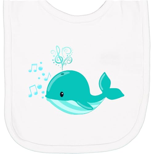 inktastic Cute Singing Whale Newborn Bib