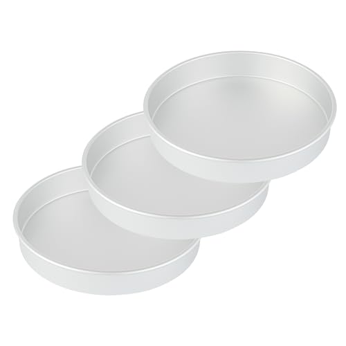 Restaurantware-Met Lux 12 x 2 Inch Straight-Sided Baking Tin 1 Round Cake Pan - Oven-Ready Freezable Anodized Aluminum Round Baking Pan Greaseproof For Layer Birthday Cake