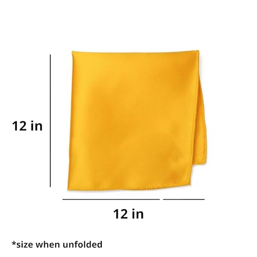 Image of tiemart Solid Color Pocket Squares for Men | For Suits, Perfect for Wedding Parties, 12 x 12 inch / 30 x 30 cm