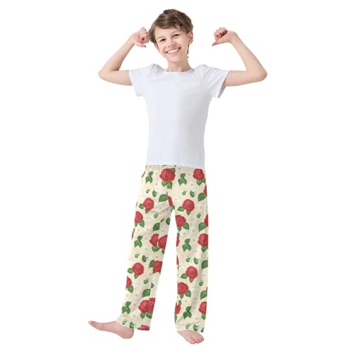 Pajama Bottoms, Pajamas Long Pant Roses Daisy Lounge Wear Casual Flowers Sleep Pants Soft Pjs Sleepwear2
