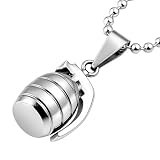 💣 Design Unico e Ricercato Collana con ciondolo bomba a mano dallo stile originale e distintivo, perfetto per chi ama accessori fuori dal comune.