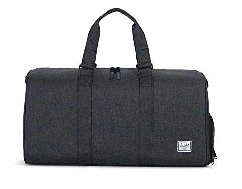 Image of Herschel Novel Duffel Bag, Black Crosshatch, Mid-Volume 33L