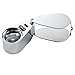 MSLAN 40X Full Metal Illuminated Jewelers Magnifier,Best Pocket Folding Magnifying Glass Jewelers Lens Eye Loupe with LED Light(LED Currency Detecting/Jewelry Identifying Type)