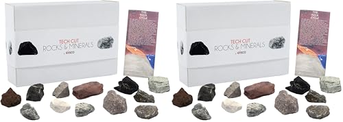 Image of EISCO Rock Cycle Kit - 12 Pieces - Metamorphic, Igneous & Sedimentary Rocks - 1 inch Specimens - Geology Activity for Ages 8+ (Pack of 2)